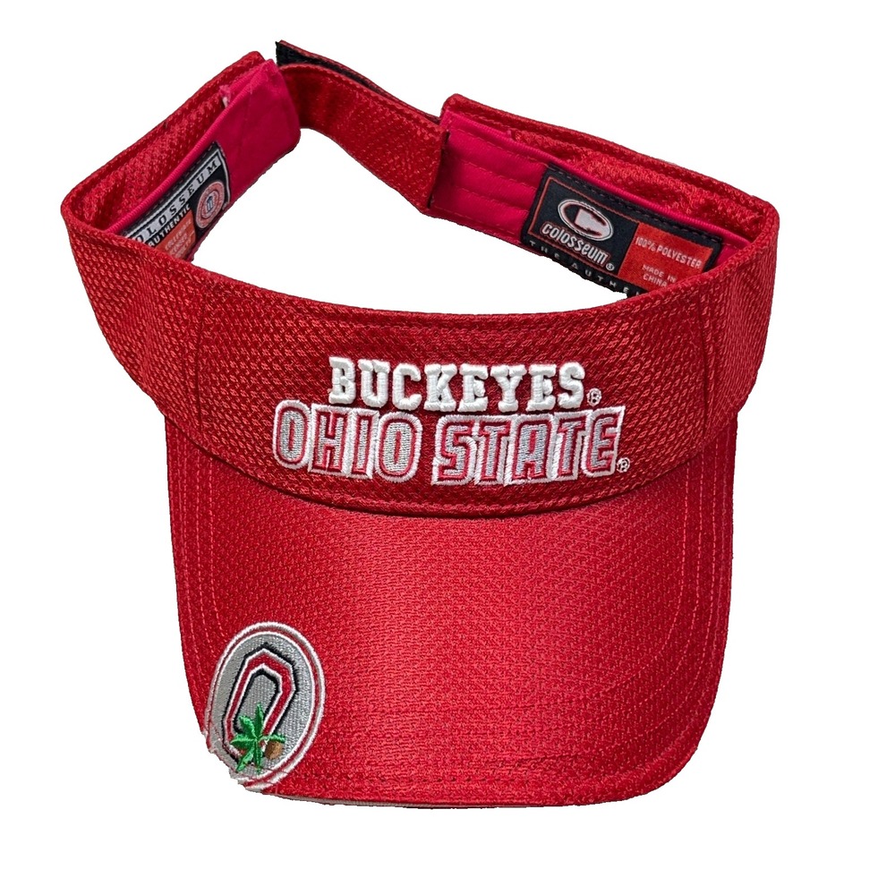 Ohio State Buckeyes Hat Cap Sun Visor Strap Back Adjustable Adult Mens VTG Y2K